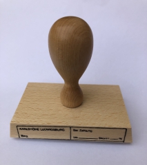 Kontierungs-Holzstempel (Rechnung), 90 x 60 mm